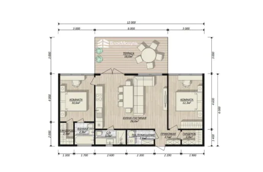 Модульний будинок МД5 план